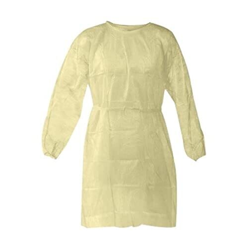 Disposable Isolation Gown - Yellow - Level 1 Pkg 10
